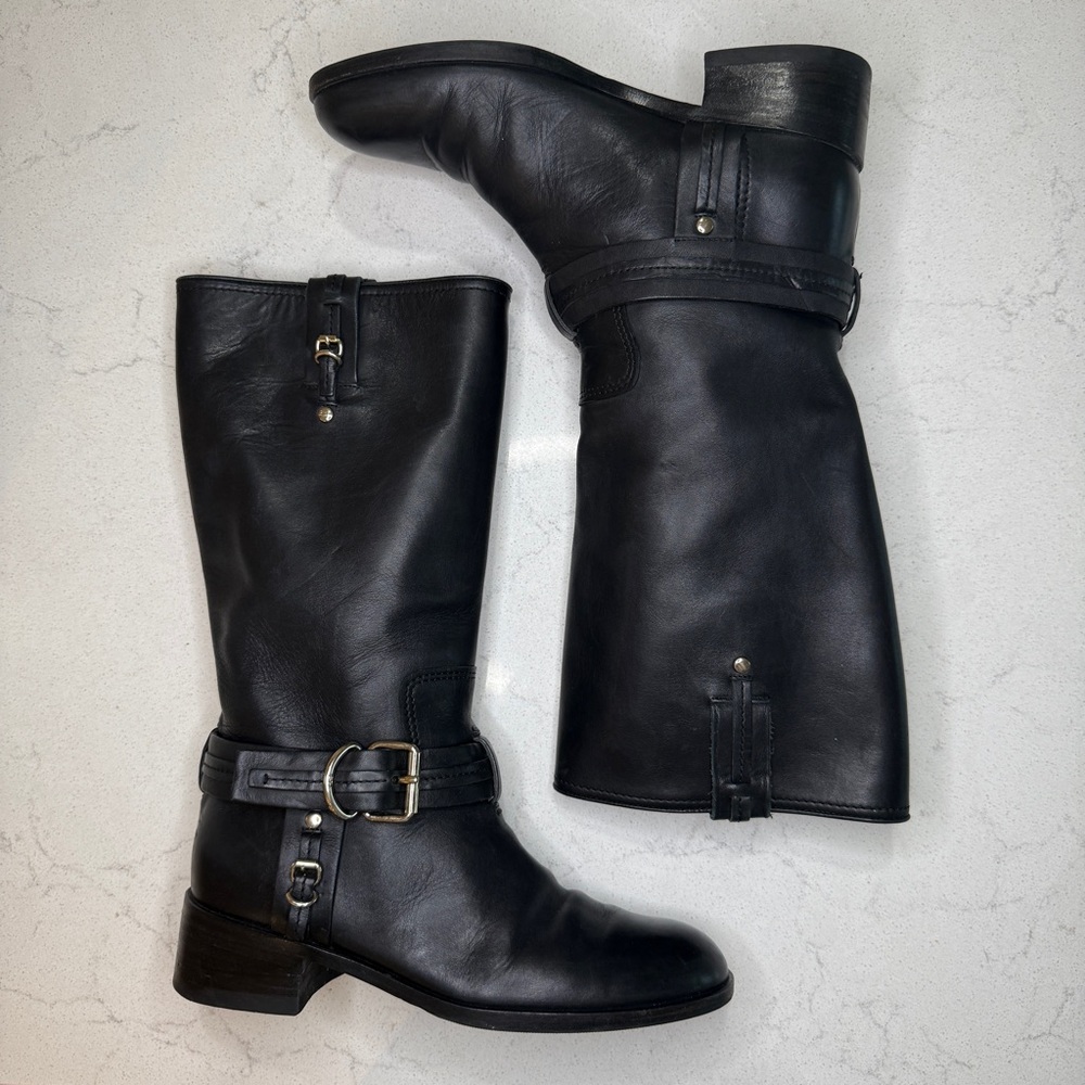 SOLD. Christian Dior Black Leather Boots – Size 36.5 (US 6.5)!
